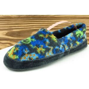 Acorn Girls Shoes Size 4-5 M Blue Slippers Fabric
